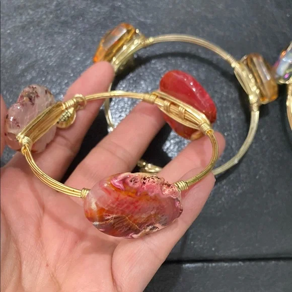 Bourbon and Bowties Gold and Red Bracelet - Picture 4 of 6